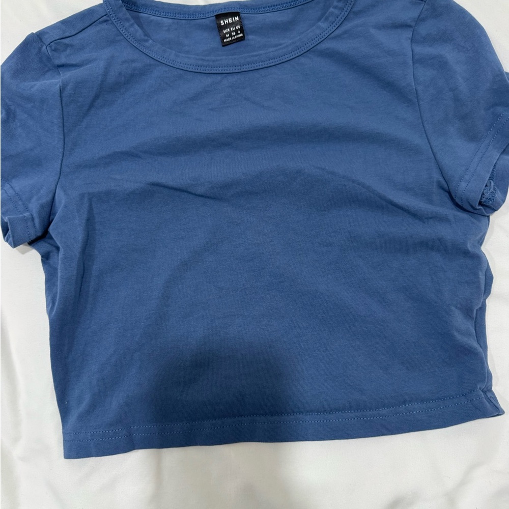 SHEIN Light Blue Casual Top